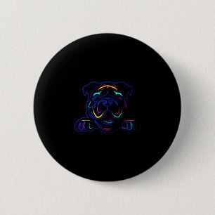 Bulldog Lovers Line Drawing Artsy Bulldog 2 Inch Round Button