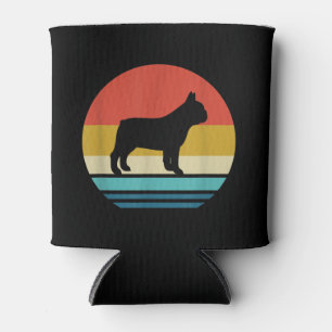 Bulldog Lovers   Vintage Retro French Bulldog Dog Can Cooler