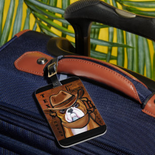 Bulldog        luggage tag