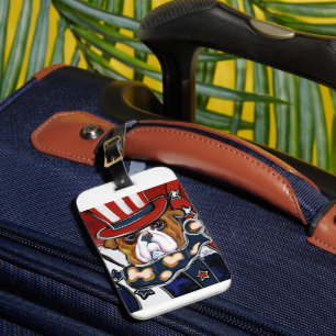 Bulldog luggage tag