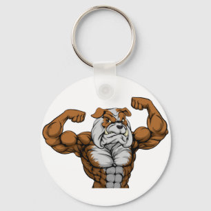 Bulldog Mascot Keychain