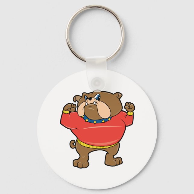 Bulldog Mascot Keychain (Front)