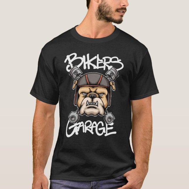 Bulldog Mechanical streetwear  T-Shirt (Front)
