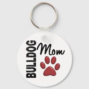 Bulldog Mom 2 Keychain