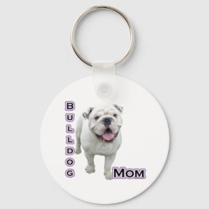 Bulldog Mom 4 - Keychain