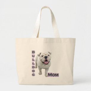 Bulldog Mom 4 Large Tote Bag