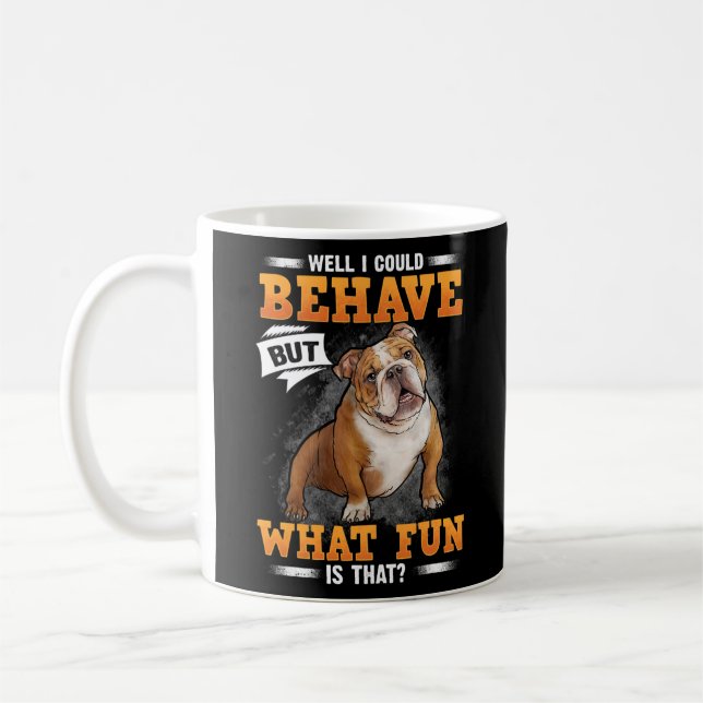 BULLDOG MOM BULLDOG DAD I LOVE MY BULLDOG Bull Coffee Mug (Left)
