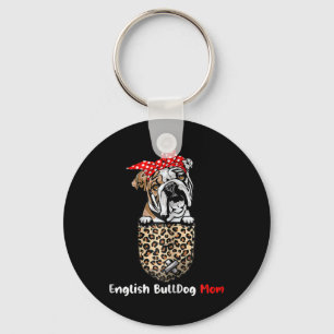 Bulldog Mom Pocket Bulldog Mom Mother's Day Keychain
