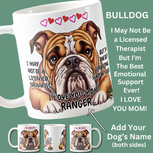 Bulldog Mug,  Add Dog's Name, You Can Change Text Coffee Mug