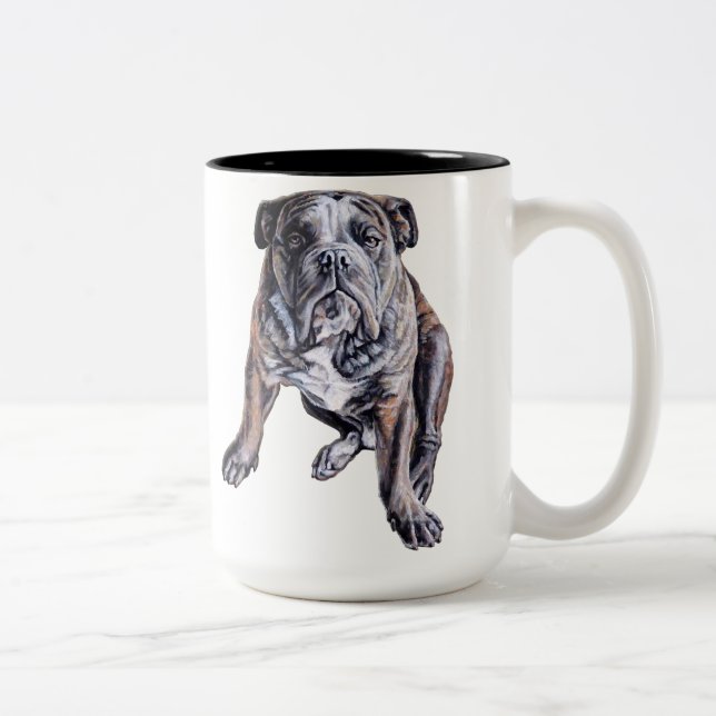 Bulldog Mug Coffee Cup Cool English Bulldog Cups (Right)