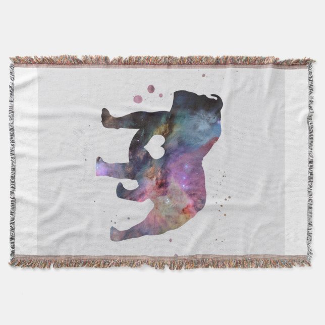 Bulldog Nebula Throw Blanket (Front)
