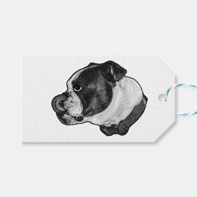 Bulldog Nose-Lick Tag (Front (Horizontal))