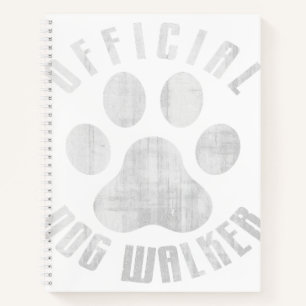 Bulldog Offical Dog Walker Cute Meme Bulldog Paw Notebook