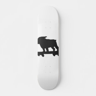 Bulldog on a skateboard - Choose background color