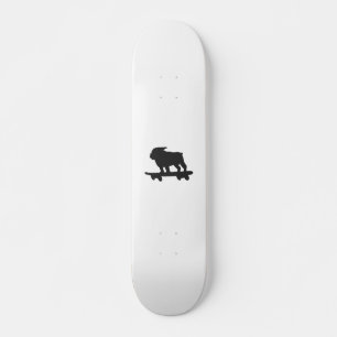 Bulldog on a skateboard - Choose background color
