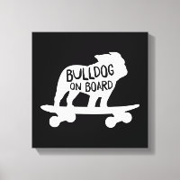 Bulldog on Board | Skateboarding Dog Silhouette