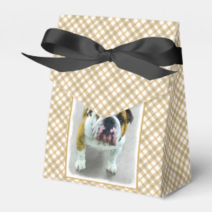 Bulldog Painting - Cute Original Dog Art Favor Box