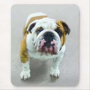Bulldog Painting - Cute Original Dog Art Mouse Pad