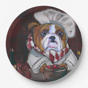 Bulldog  paper plate