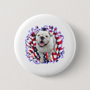 Bulldog Patriot 2 Inch Round Button
