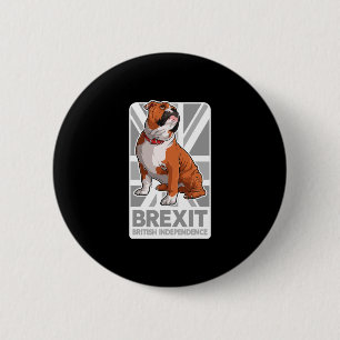 Bulldog Patriotic English Bulldog Union Jack Flag 2 Inch Round Button