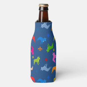 Bulldog Pattern Bottle Cooler