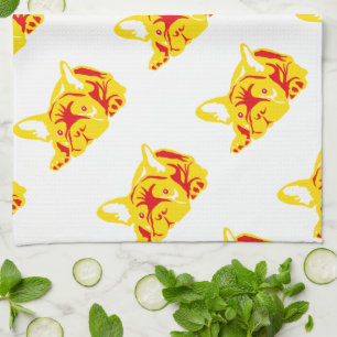 Bulldog Pattern Kitchen Towel