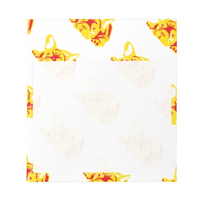 Bulldog Pattern Notepad (Front)