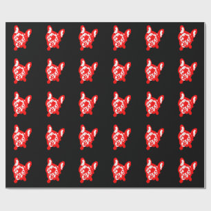 Bulldog Pattern Wrapping Paper