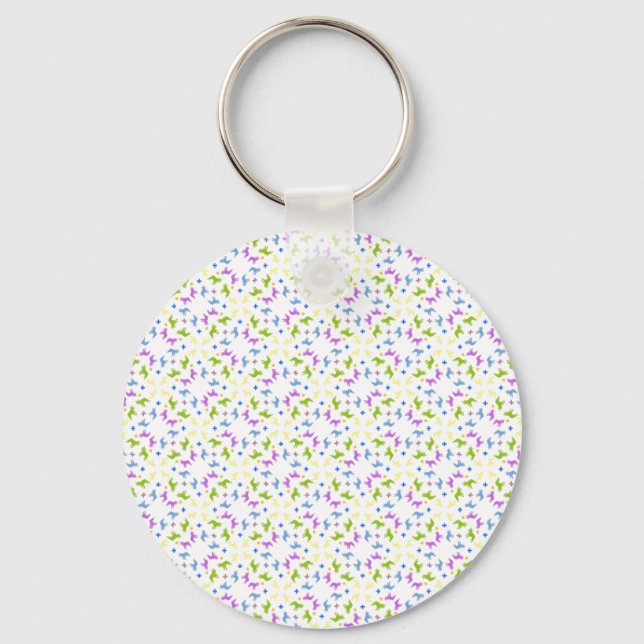 Bulldog Patterns Keychain (Front)