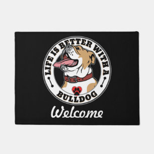Bulldog Personalized Life Is Better With A Bulldog Doormat