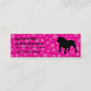 Bulldog Pet Care Pink Mini Business Card