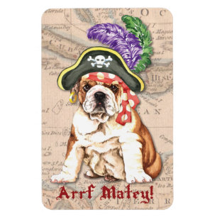 Bulldog Pirate Magnet