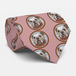 Bulldog Poker Face Tie