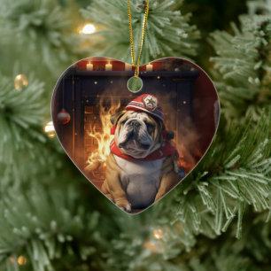 Bulldog Police Lover Pet Ornament Memorial Gift