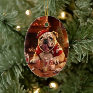 Bulldog Police Lover Pet Ornament Memorial Gift
