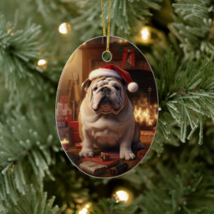 Bulldog Police Lover Pet Ornament Memorial Gift