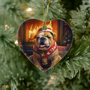 Bulldog Police Lover Pet Ornament Memorial Gift