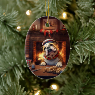 Bulldog Police Lover Pet Ornament Memorial Gift