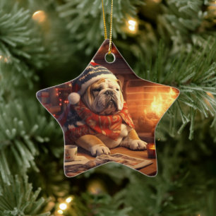 Bulldog Police Lover Pet Ornament Memorial Gift