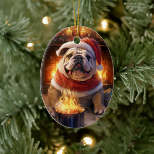 Bulldog Police Lover Pet Ornament Memorial Gift