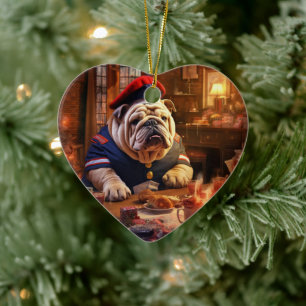 Bulldog Police Lover Pet Ornament Memorial Gift