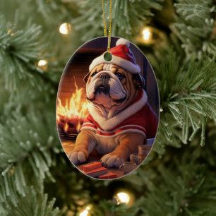 Bulldog Police Lover Pet Ornament Memorial Gift