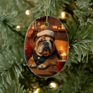Bulldog Police Lover Pet Ornament Memorial Gift