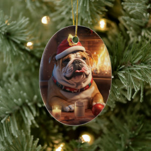 Bulldog Police Lover Pet Ornament Memorial Gift