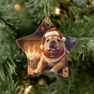 Bulldog Police Lover Pet Ornament Memorial Gift