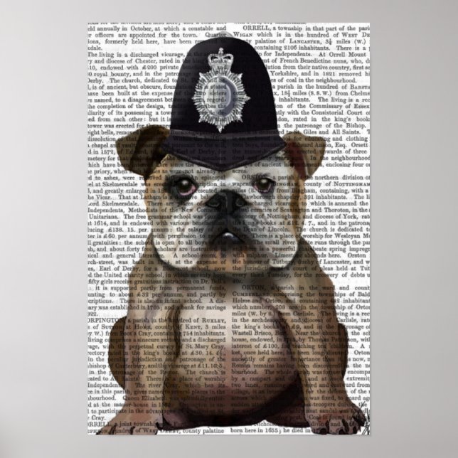 Bulldog Policeman Poster (Front)