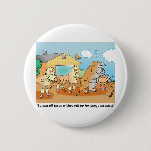 Bulldog - Poodle Cartoon Gifts 2 Inch Round Button