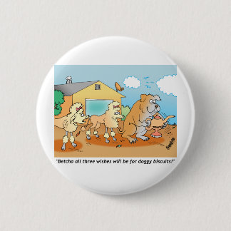 Bulldog - Poodle Cartoon Gifts 2 Inch Round Button