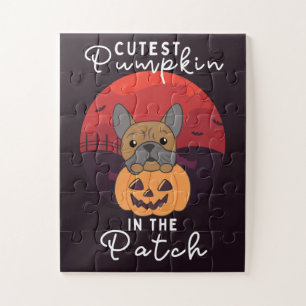 Bulldog Pumpkin Dogs Cutest Pumpkin In The Patch J Jigsaw Puzzle